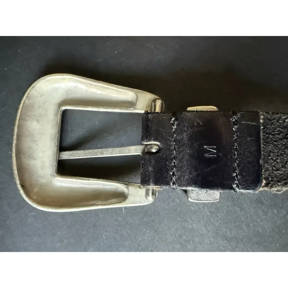 Vintage Urban Outfitters Leather Western Belt Black Unisex Southwestern Size M